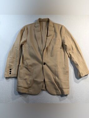 Dapper Boi Casual Knit Beige Blazer Jacket